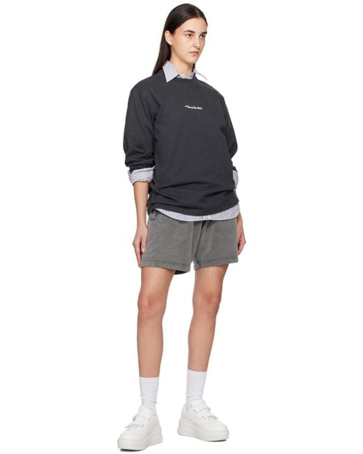 Acne Black Velcro Strap Platform Sneakers