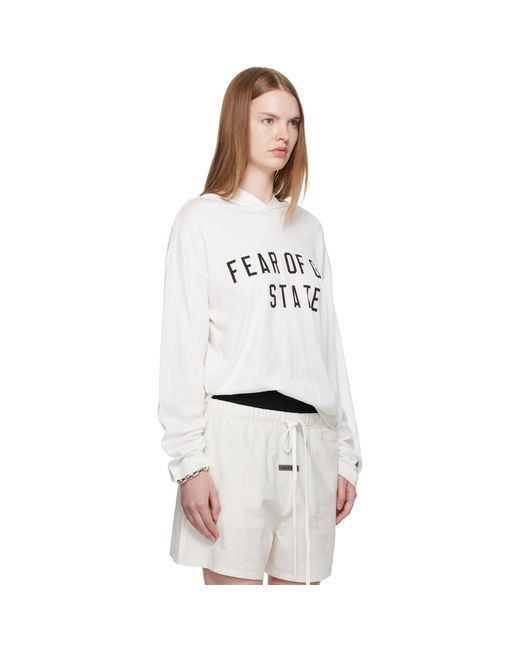 Fear Of God White Long Sleeve Hoodie