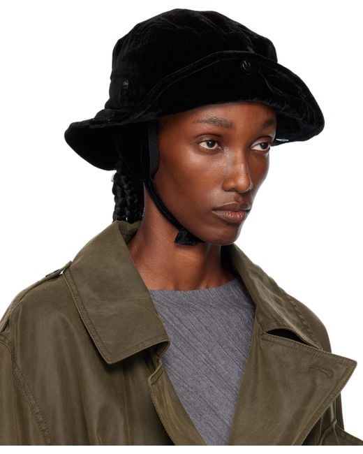 帽子 openyy DETACHABLE EAR FLAP BUCKET HAT OPEN YY Detachable Ear Flap Bucket Hat in Black | Lyst