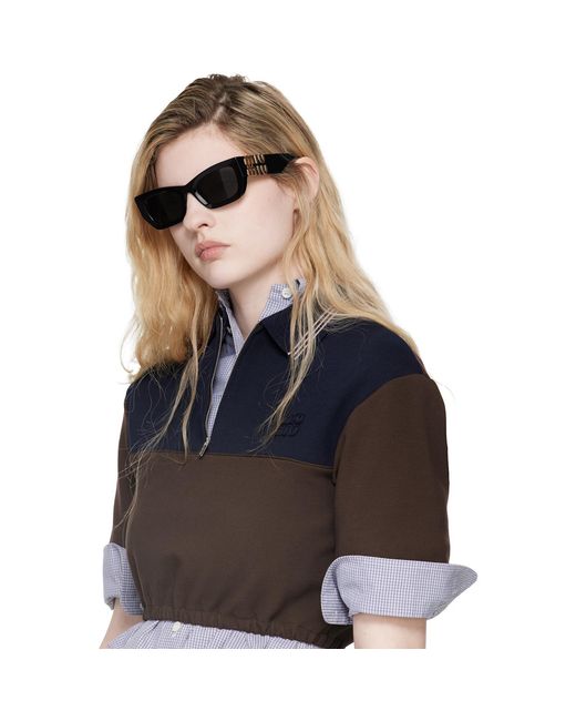 Miu Miu Gray Miu Glimpse Sunglasses