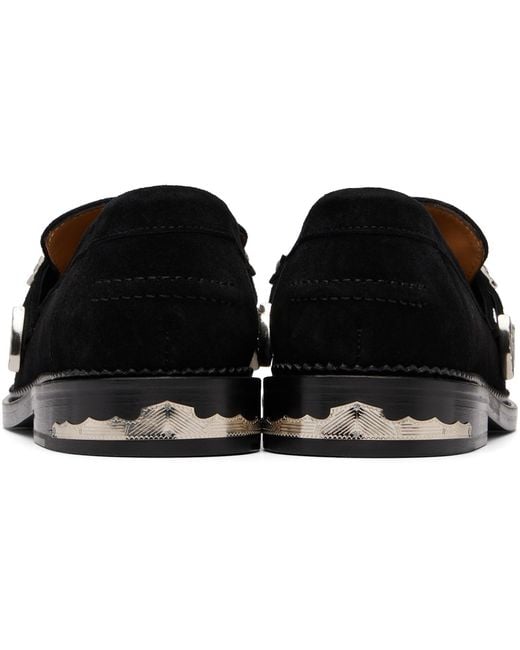 Toga Virilis Black Ssense Exclusive Metal Loafers for men