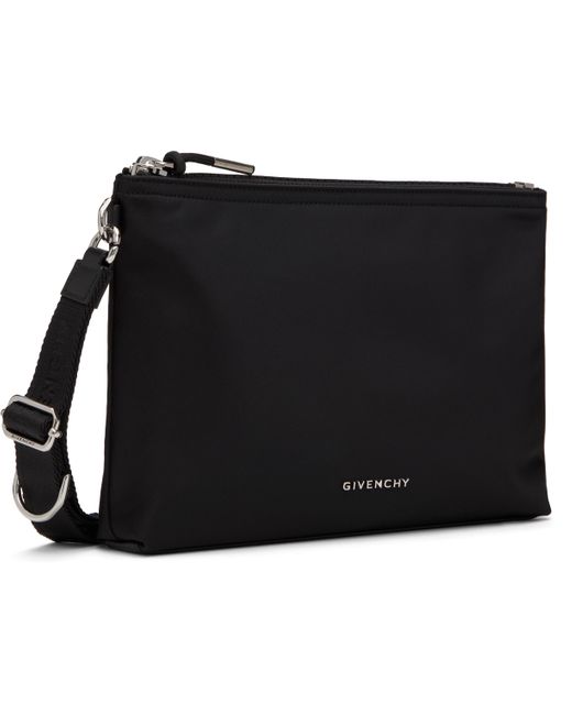 メンズ Givenchy ブラック Voyou ナイロン ポーチ Black