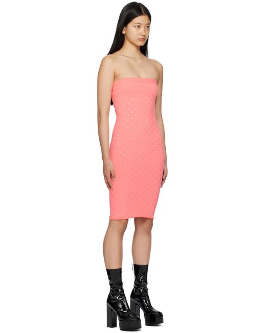 Alexander Wang Black Pink Hotfix Midi Dress