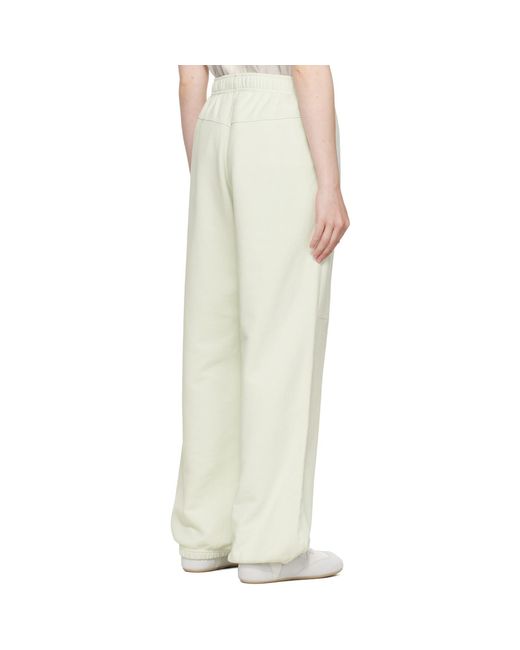 MM6 by Maison Margiela White Unbrushed Sweat Jersey Lounge Pants