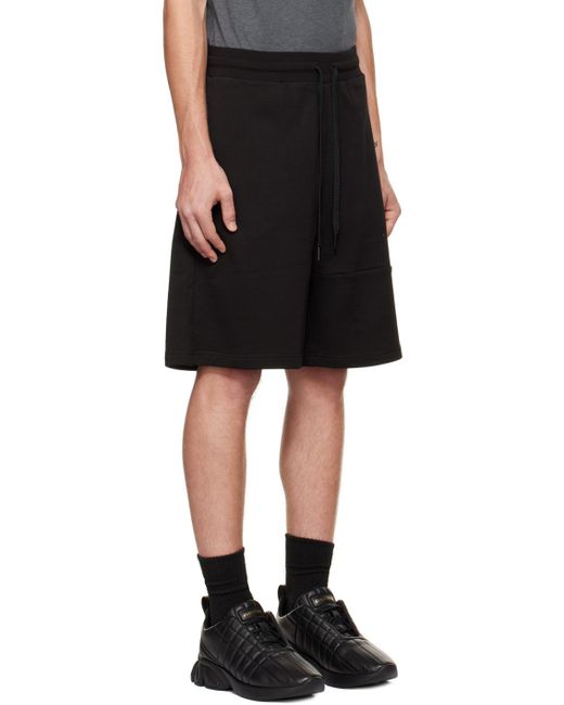 Moncler Black Embroide Shorts for men