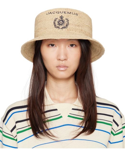 Jacquemus ベージュ 'Le Bob Pesco' ビーチハット Multicolor