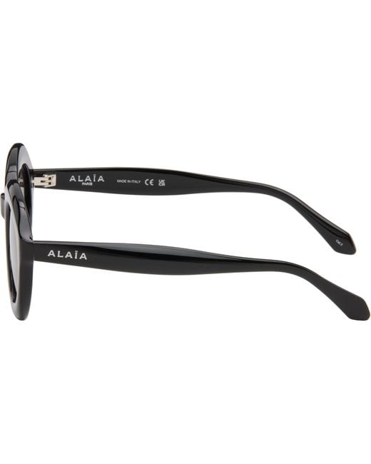 Alaïa Black Round Sunglasses