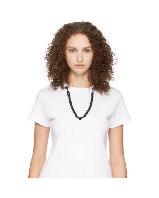Toga Black Triangle Beads Necklace