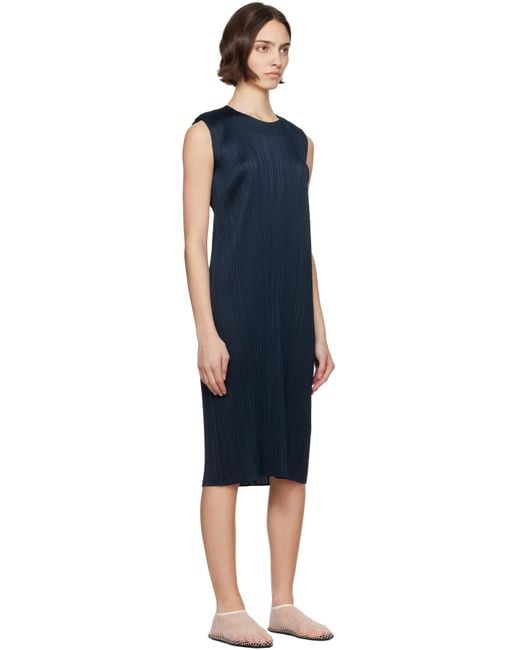 Pleats Please Issey Miyake Black Monthly Colors April Midi Dress