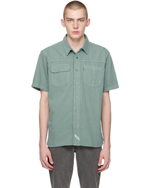 Levi's Green Blue Auburn Worker Shirt for men