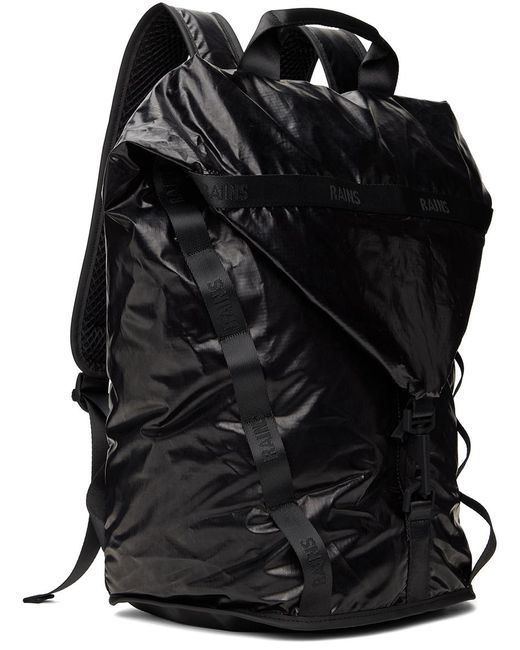 Rains Black Sibu Duffle Backpack for men