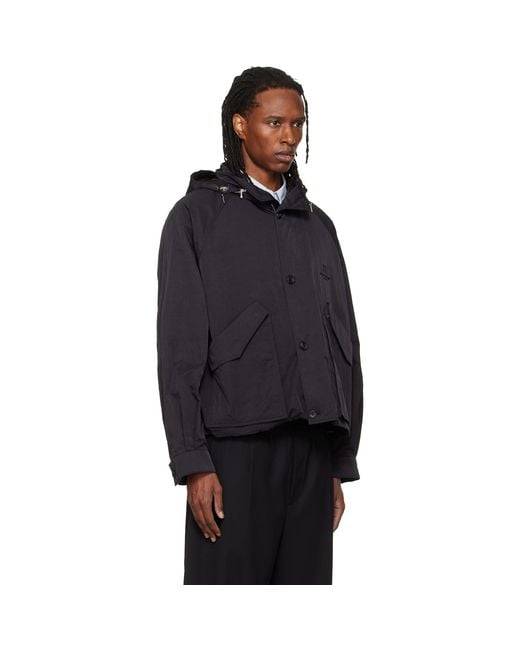 Wooyoungmi Blue Raglan Parachute Jacket for men