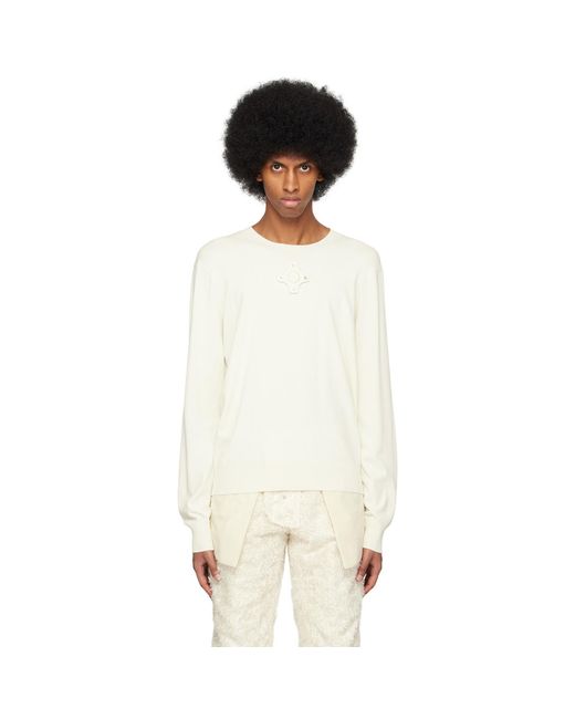 Craig Green Black Craig Off- Eyelet Sweater for men