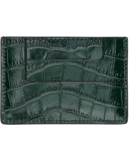TOM FORD ダークグリーン クロコダイル 名刺入れ TOM FORD ダーク