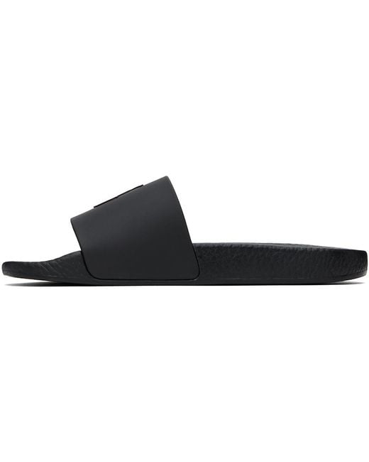 Sandales à enfiler noir et rouge à logo Polo Ralph Lauren pour homme en coloris Black
