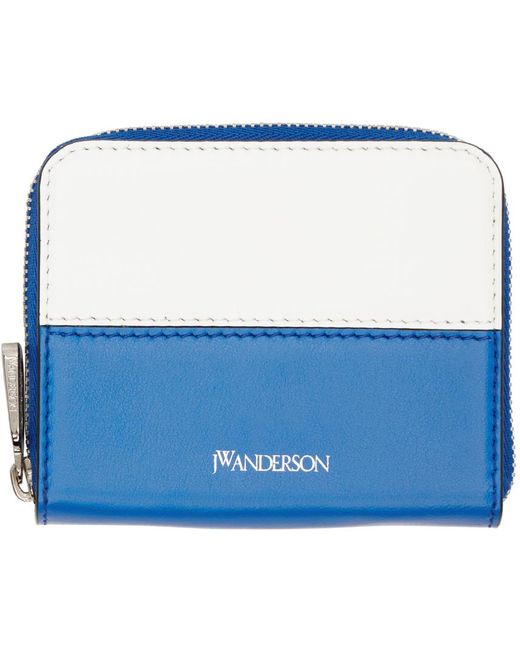 Portefeuille de style pochette à monnaie bleu et blanc J.W. Anderson en coloris Blue