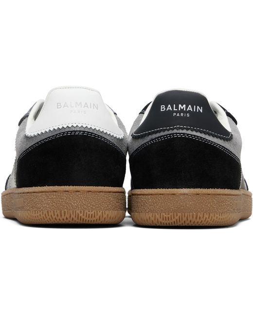 Balmain Black Suede Swan' Sneakers for men