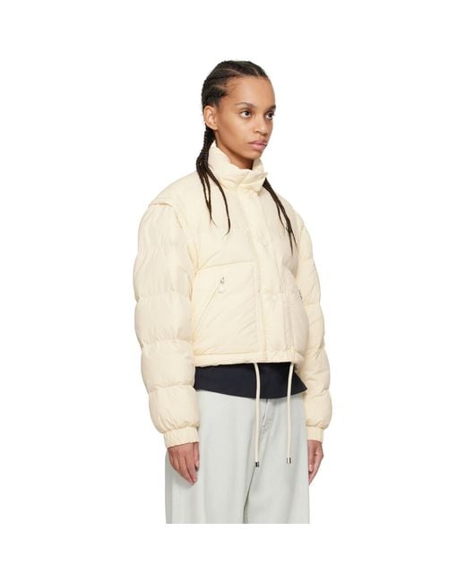 Moncler Natural Off- Selle 2-In-1 Short Down Jacket
