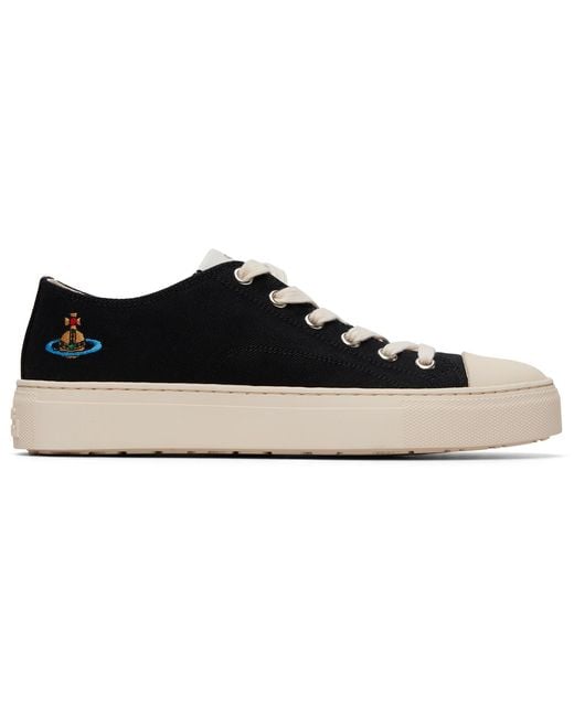Vivienne Westwood Black Low Top Plimsoll Sneakers for men