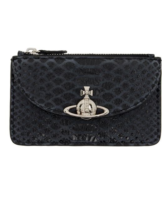 Vivienne Westwood Black Half Moon Card Holder for men