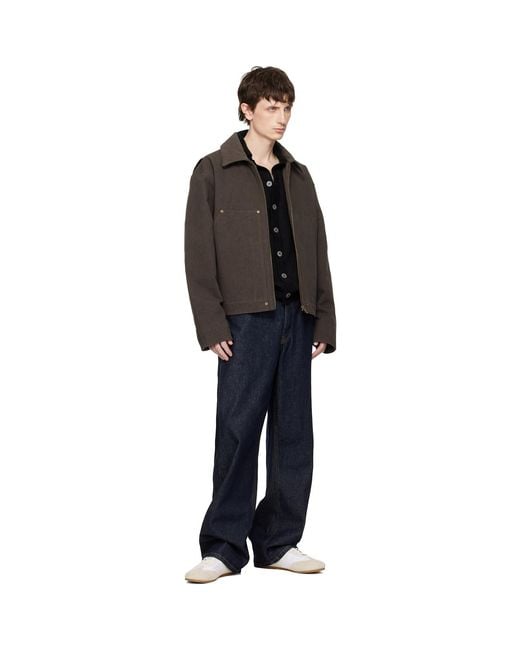 Seventh Black Worker Jacket for men