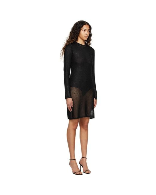 REMAIN Birger Christensen Black Sequin Minidress