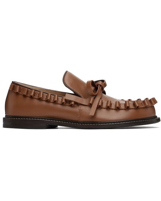 J.W. Anderson タン Ruffle スリッポン Brown