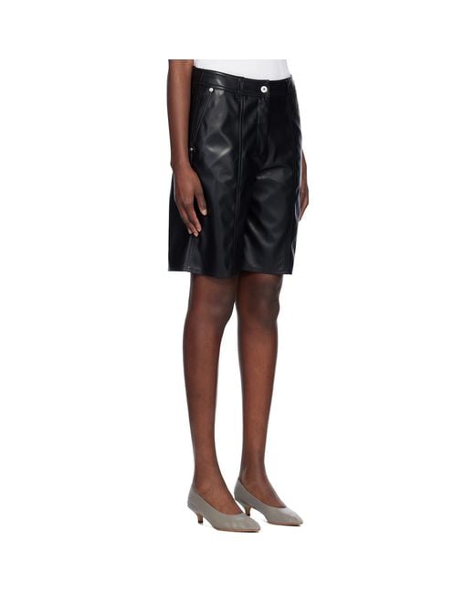 Stand Studio Black Julieta Faux-Leather Shorts