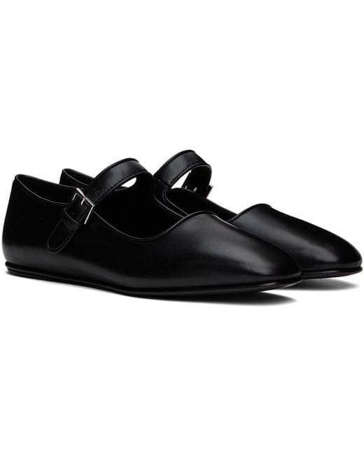 The Row Black Ava Ballerina Flats