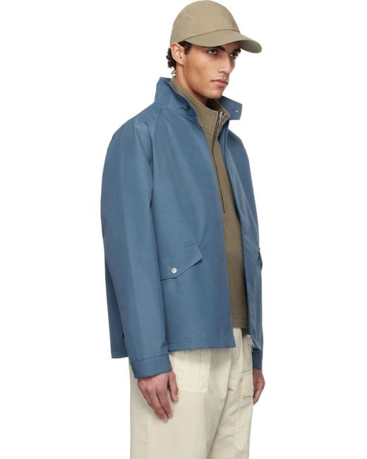 メンズ Nanamica ブルー 2L Gore-Tex Crew ジャケット Blue