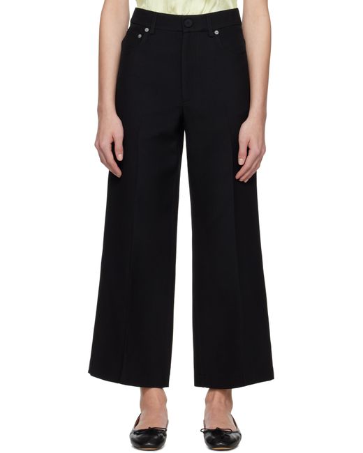 J.W. Anderson ブラック クロップド テーラードパンツ Black