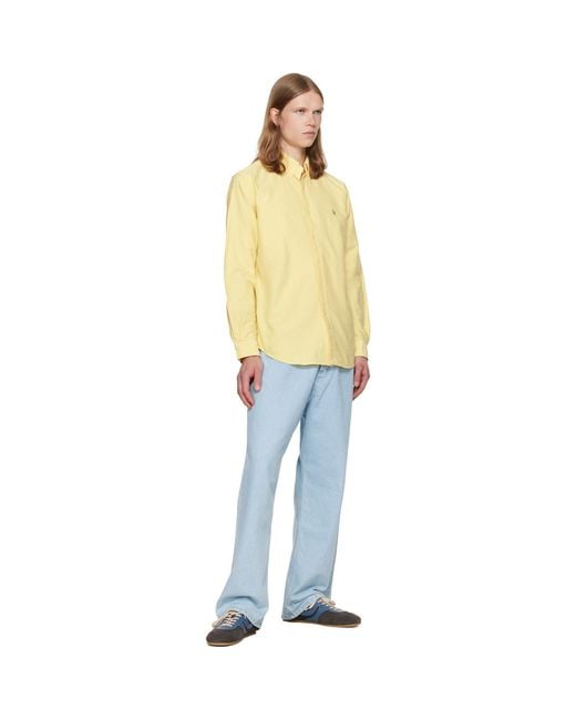Polo Ralph Lauren Yellow 'The Iconic Oxford' Shirt for men