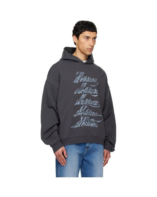 we11done Black Multi-Logo Hoodie for men