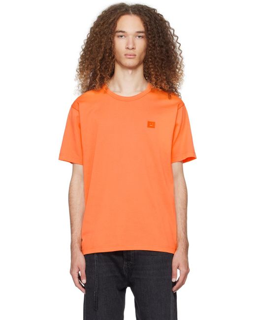 Acne Orange Patch T-shirt for men