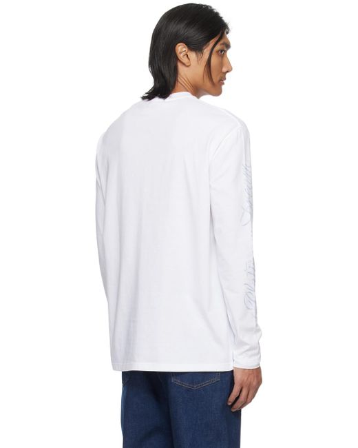 Stella McCartney White Sexy Robot Long Sleeve T-shirt for men