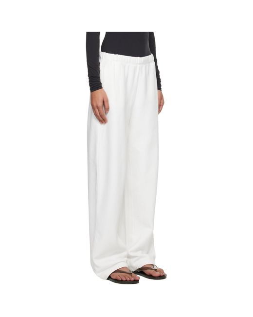 Skims Black Off- Cotton Fleece Classic Straight Leg Lounge Pants