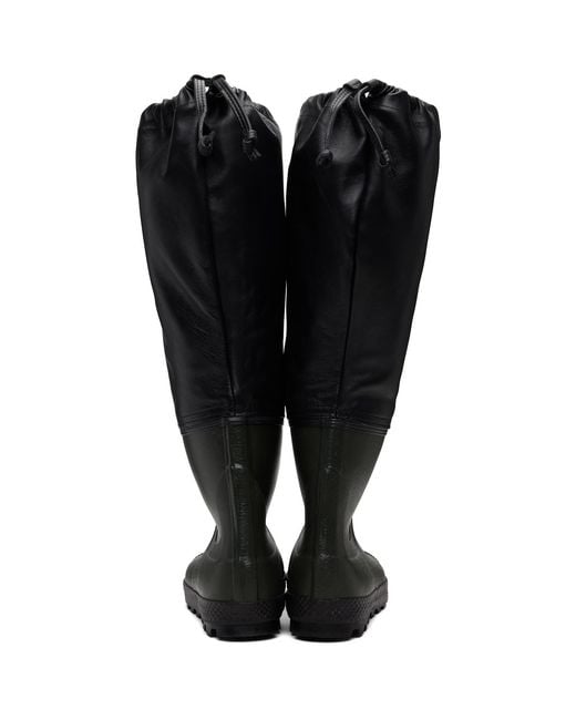 Rier Black Farmer Rain Boots for men