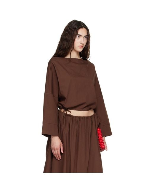 Brooke Callahan Brown Cuff Top