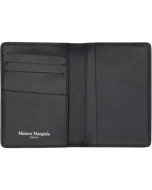Maison Margiela Black Four Stitches Card Holder for men