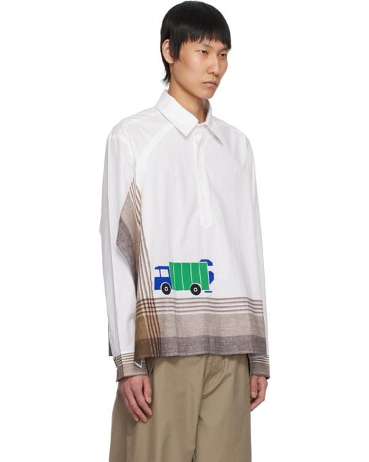 Chemise À Manches Longues Blanche À Ourlet Mouchoir Craig Green pour homme en coloris White