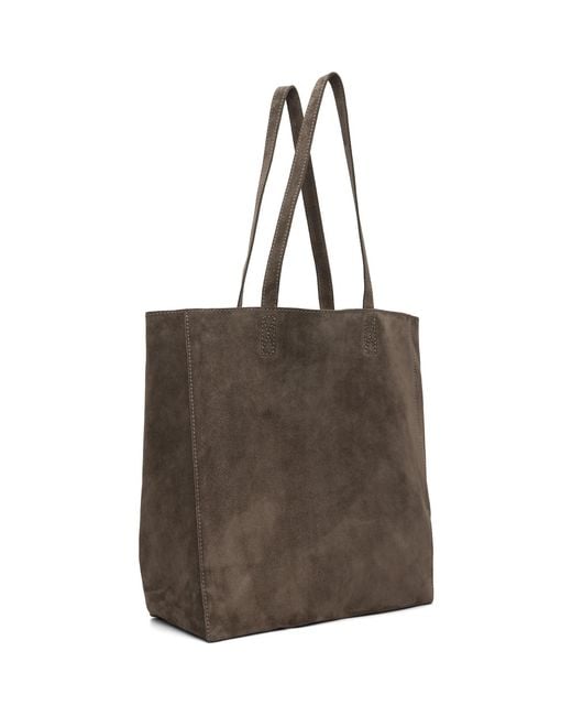 NOTHING WRITTEN Brown Cou Suede Shopper Tote