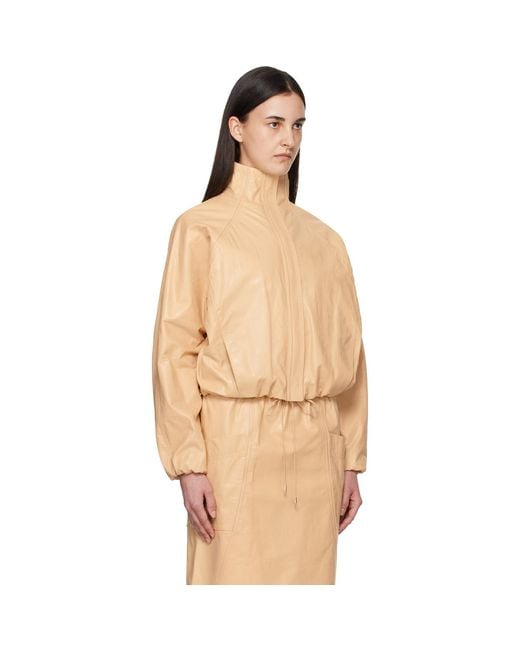 Alaïa Natural Calfskin Windbreaker Jacket