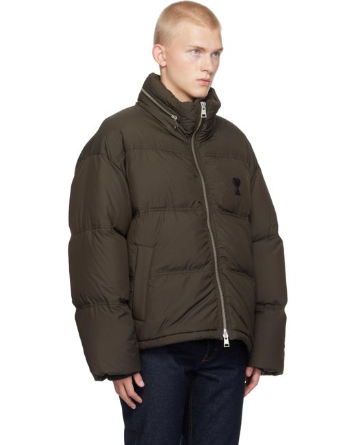 GREEN TAFFETAS AMI DE COEUR DOWN JACKET