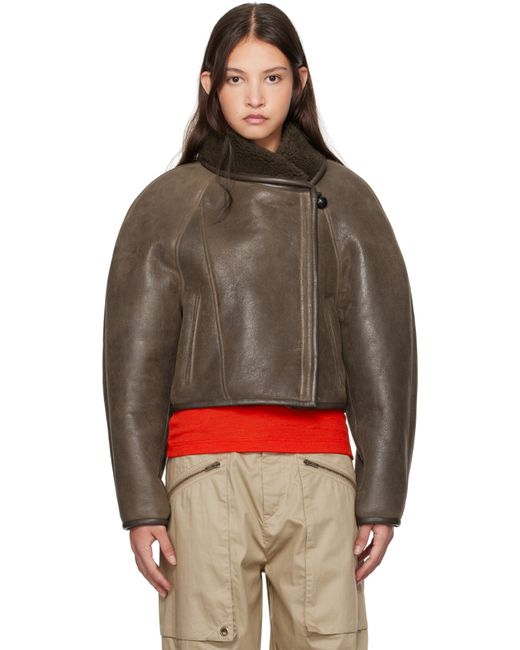 Isabel Marant Red Aris Shearling Jacket