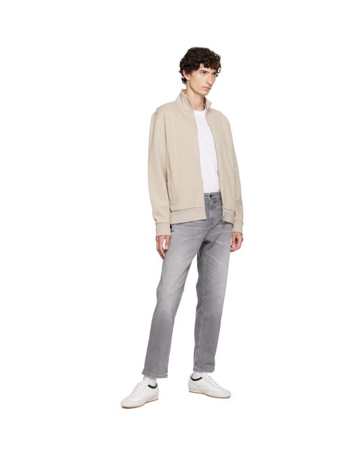 Boss White Leather & Suede Trim Sneakers for men