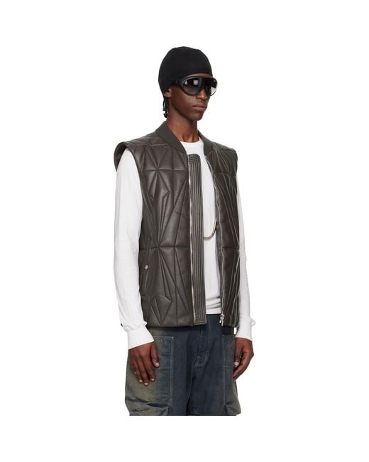 Rick Owens Black Moncler + Geocamo Flight Vest for men