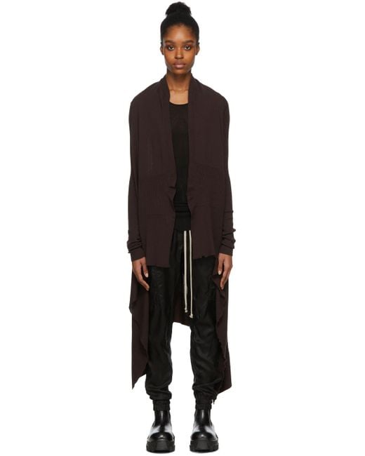 RICKOWENS CARDIGAN IN MAGLIA LONG WARP-