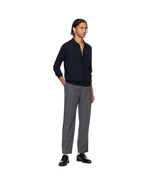 HUGO Black Regular-Fit Ribbed Trims Jacket for men