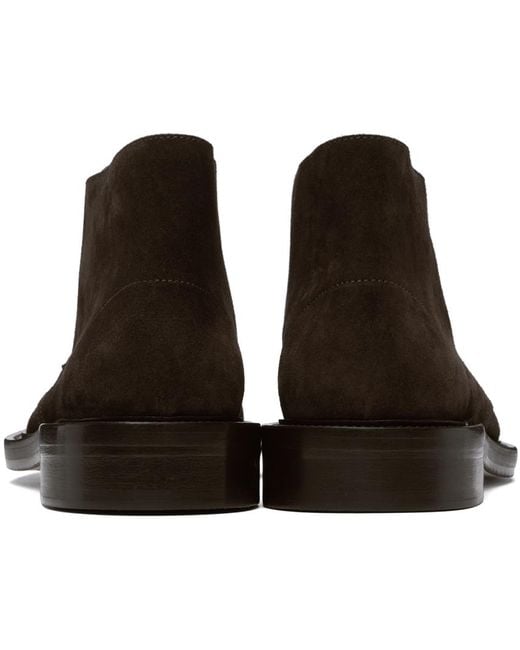 Paul Smith Black Brown Suede Kew Boots for men