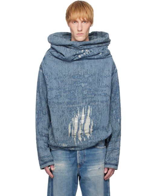 DIESEL Blue D-Umbrix-Fsg Denim Turtleneck for men